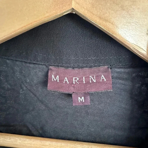 Vintage Evening Cocktail Hand Beaded Black Womens Wrap Blouse Top. Size Medium. - Picture 5 of 12